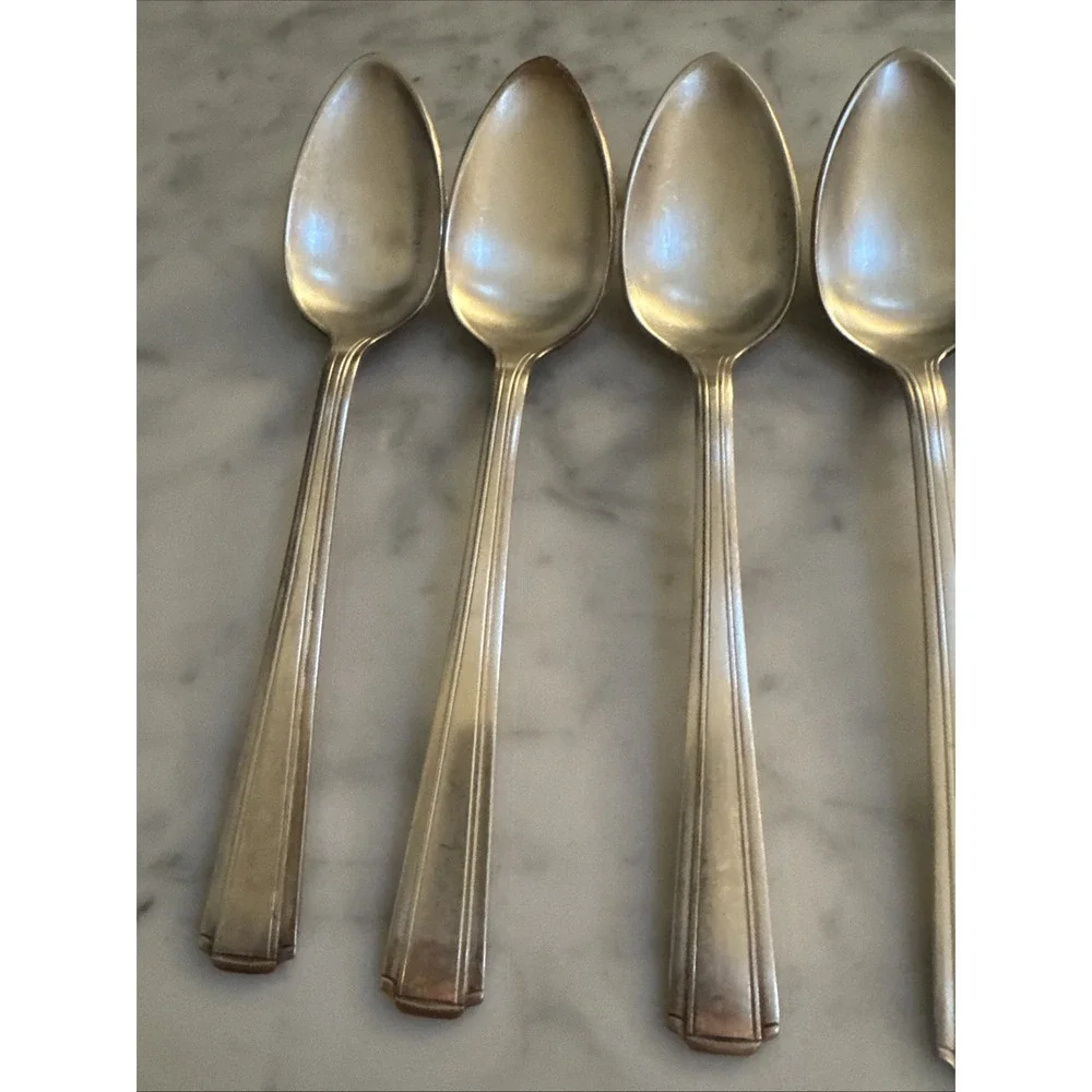 National Silver Co NTS59 Teaspoon Silver Plated-6 Pieces